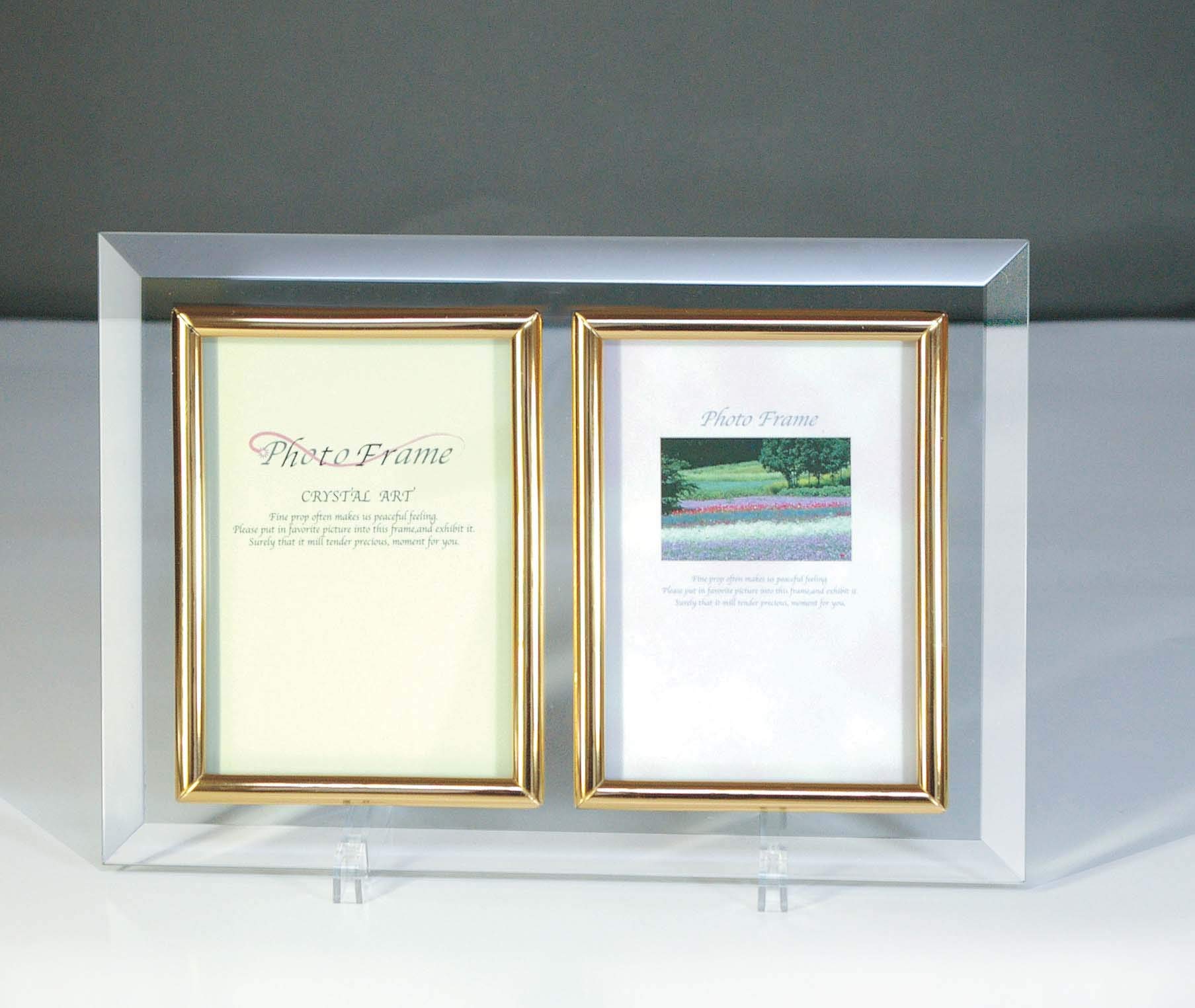 Amazon.co.jp: 1945145 クリスタルフォトフレーム L版ペア CAH-2000